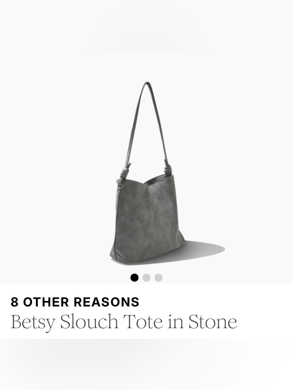 8 Other Reasons Betsy Slouch Tote in Stone Gray
